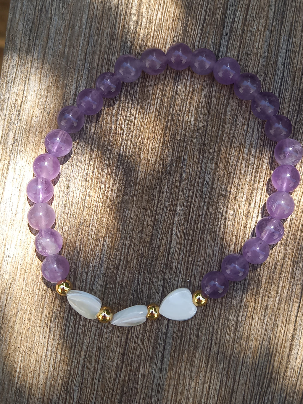 Bracelet lithothérapie améthyste