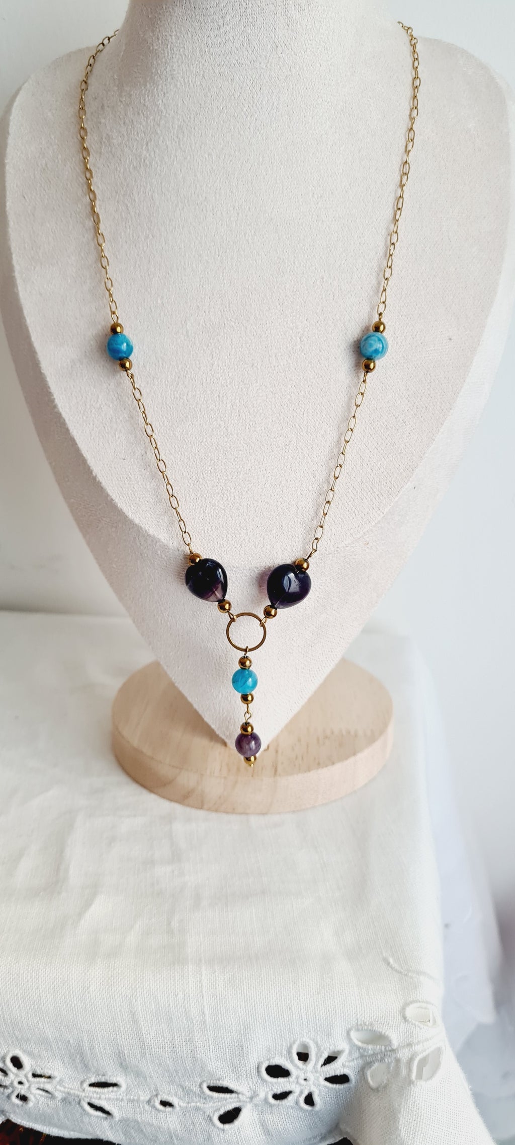 Collier Clara - Pierre Naturelle & Acier Inoxydable