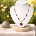 Collier Johanna – Perles de verre & acier inoxydable