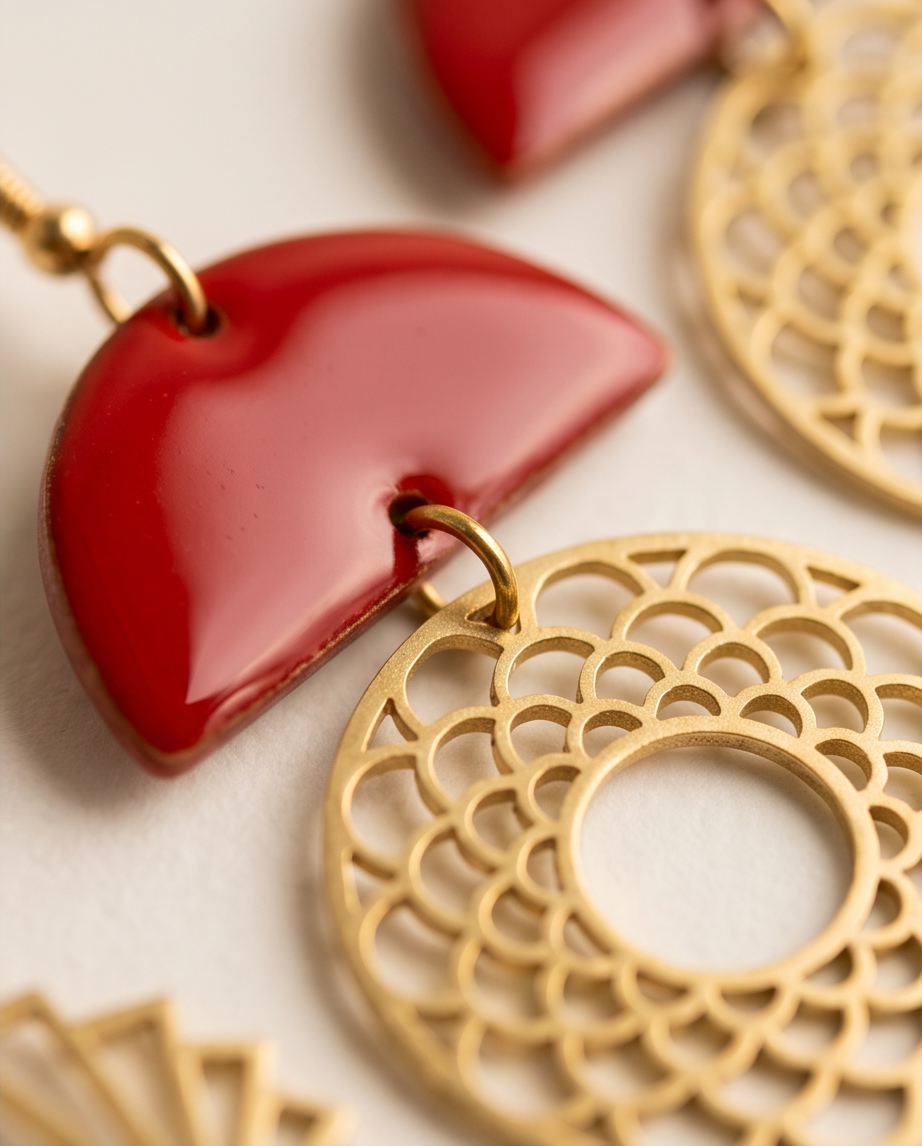 Boucles d'oreilles asymétrique