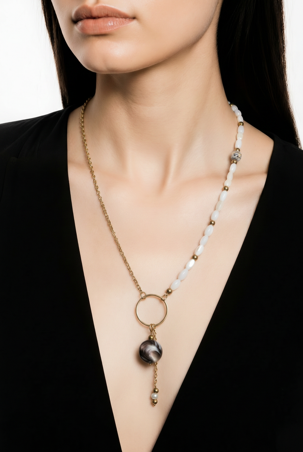 Collier Anaia - Coquillage, Nacre & Acier Inoxydable