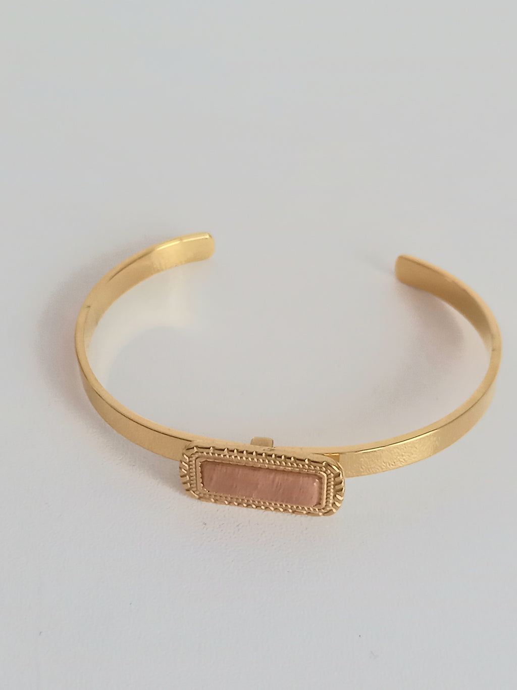 Bracelet jonc pierre du soleil - Acier inoxydable haute qualité