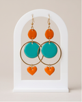 Boucles d'oreilles tendance – Émail coloré & Acier inoxydable | Fait main France