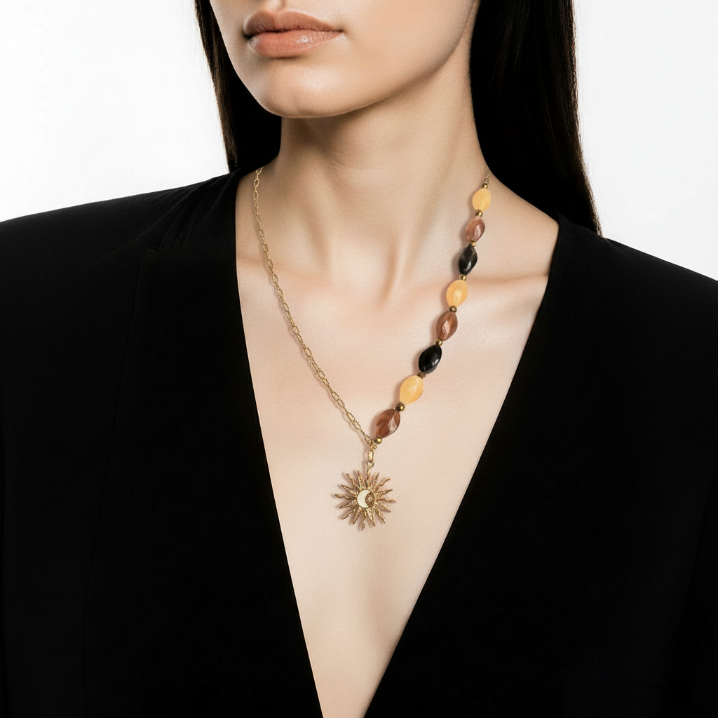 Collier acier inoxydable et tendance hanna