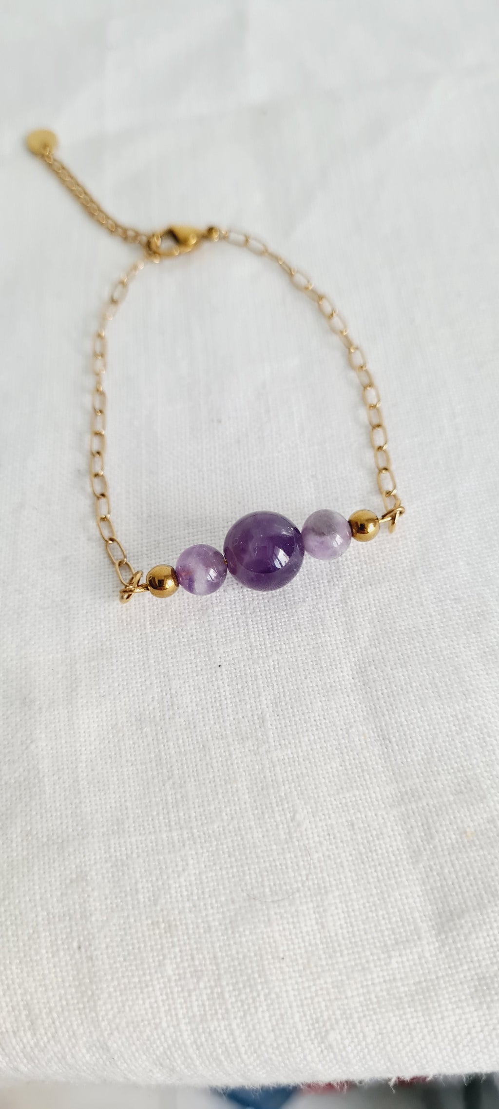 Set 3 Bracelets Améthyste – Lithothérapie, Fait Main France