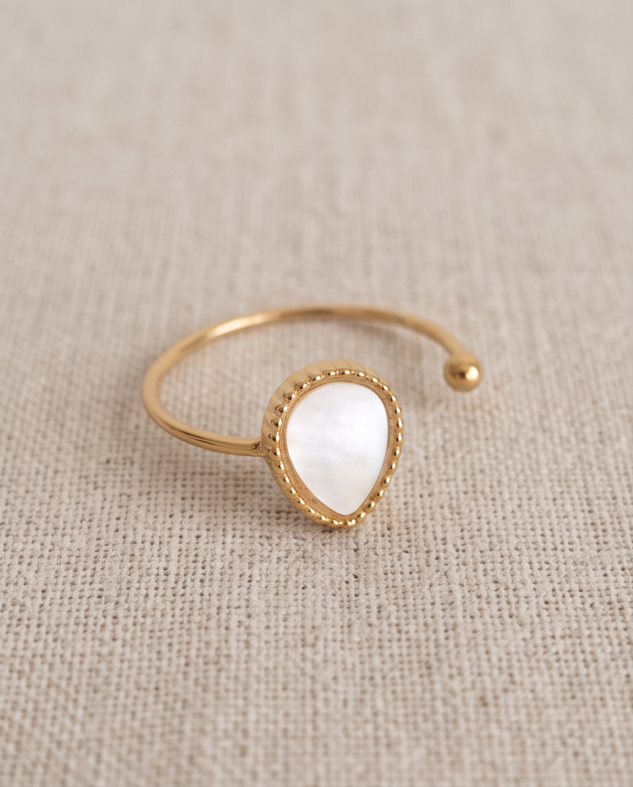 Lot de Bagues Ajustables Nacre | Bijoux Bohème Femme – Elaine Bohème