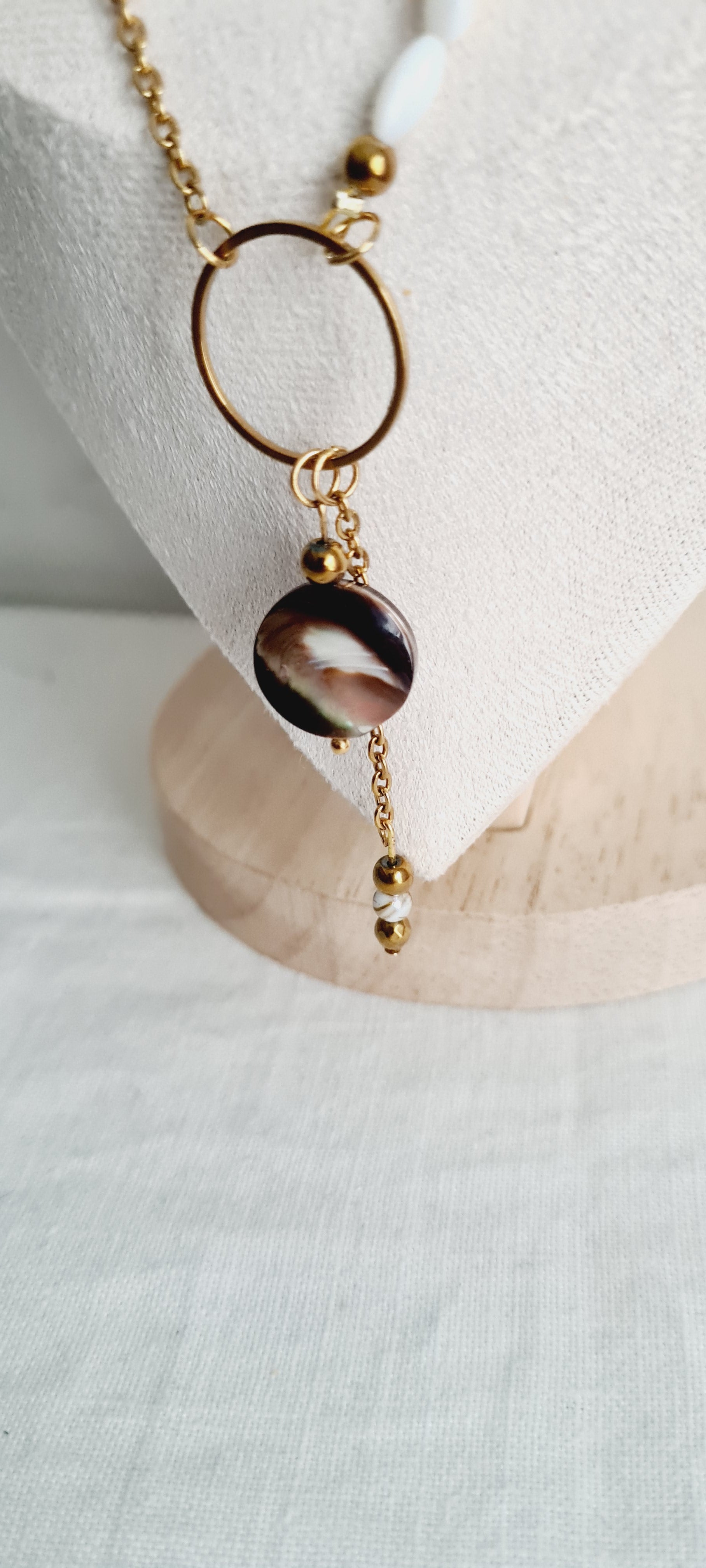 Collier Anaia - Coquillage, Nacre & Acier Inoxydable