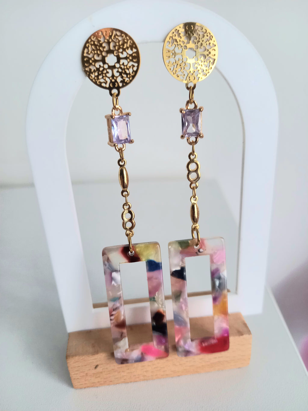 Boucles d'oreilles en acier inoxydable