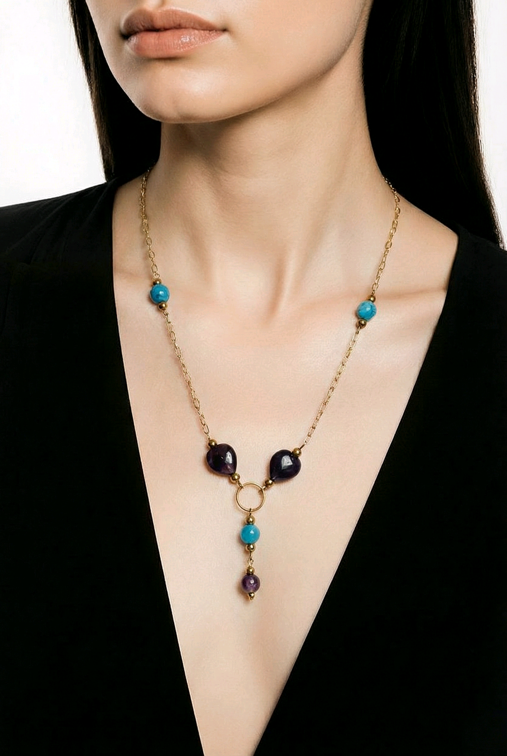 Collier Clara - Pierre Naturelle & Acier Inoxydable