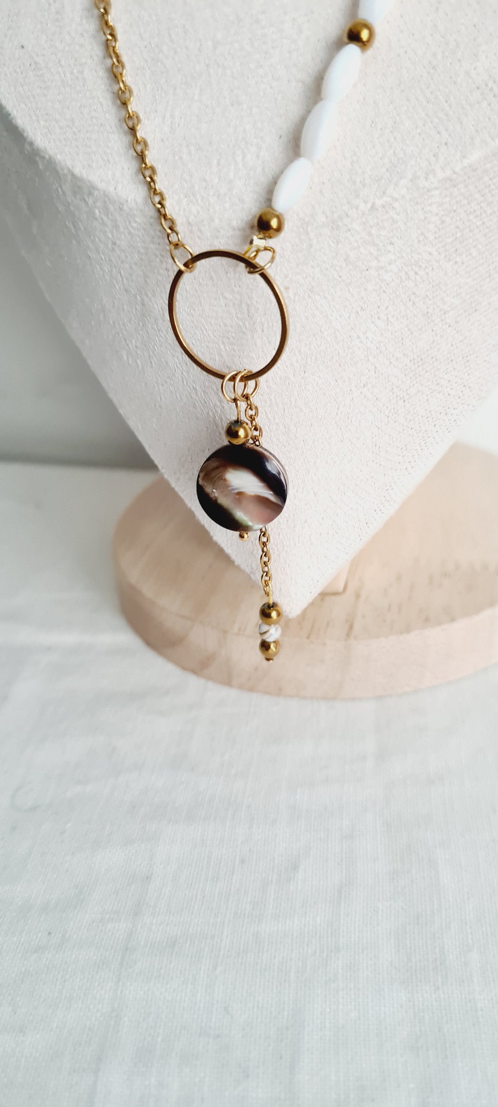 Collier Anaia - Coquillage, Nacre & Acier Inoxydable